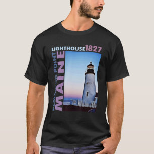 Camiseta Diseño del faro Maine 1827 de Pemaquid Point