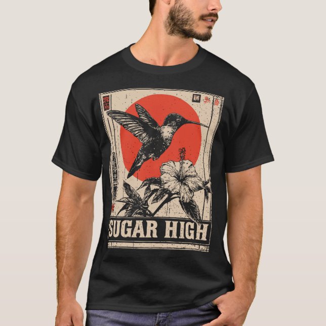 Camiseta Diseño del Festival Retro de Hummingbird (Anverso)