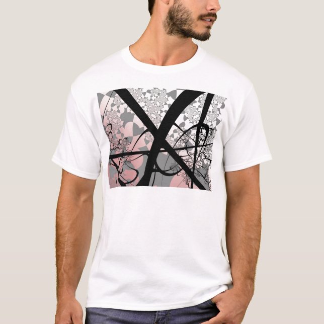 Camiseta Diseño del fractal de la tala de árboles (Anverso)