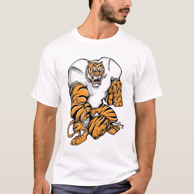 Camiseta diseño del fútbol del tigre (Anverso)