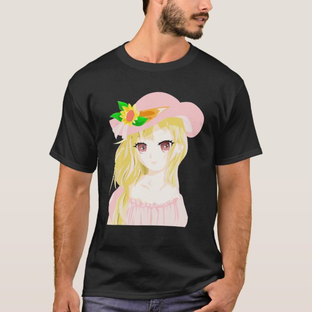 Camiseta Diseño del Gótico Anime Pastel Japonés de Niza Kaw (Anverso)