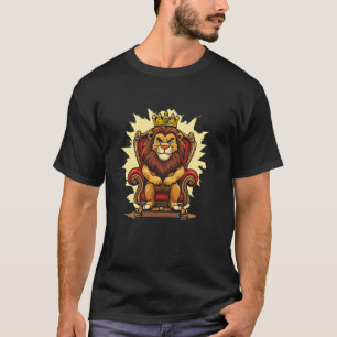 Camiseta Diseño del Gran León Sentado en el Trono Real