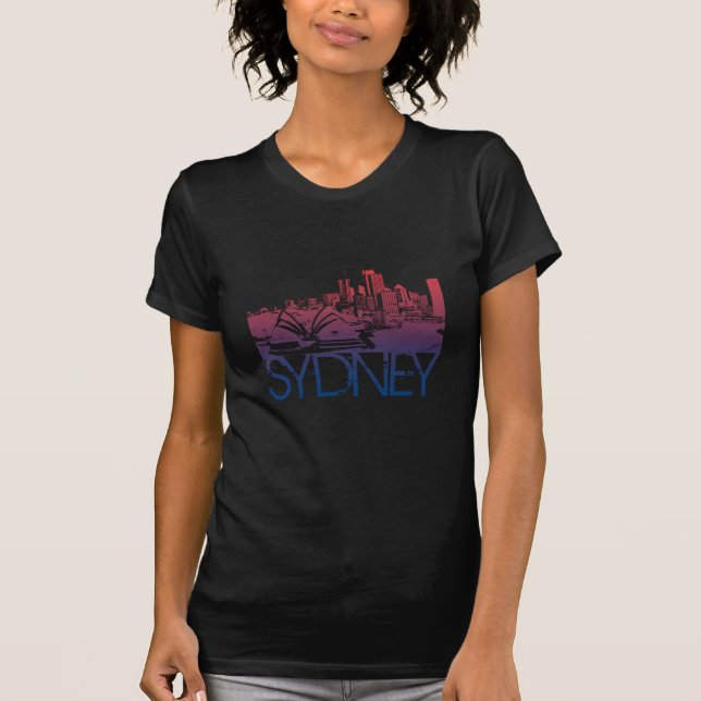 Camiseta Diseño del horizonte de Sydney (Anverso)