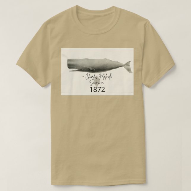 Camiseta Diseño del Ilustracion Antiguo Sperm Whale 1872 (Diseño del anverso)
