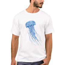 Diseño del ilustracion Blue Jellyfish
