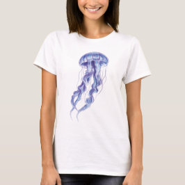 Camiseta Diseño del ilustracion de la medusa morada