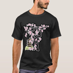 Camiseta Diseño del japonés de Sakura y de la pagoda