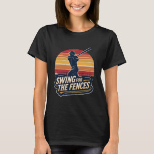 Camiseta Diseño del jugador de béisbol Retro de las cercas