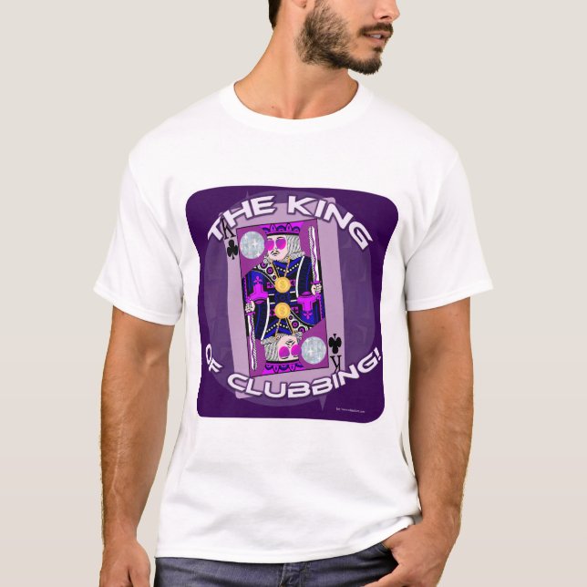 Camiseta Diseño del jugador de tarjetas divertidas del rey  (Anverso)