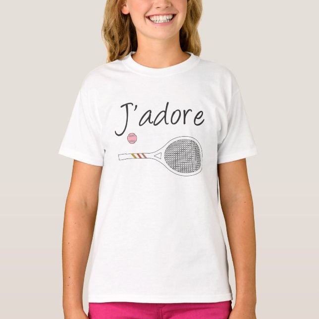 Camiseta Diseño del jugador de tenis J'adore de la Moda fra (Anverso)