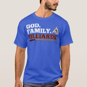 Camiseta Diseño del jugador del fondo de billar de la famil