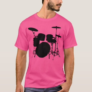 Camiseta Diseño del kit de tambor con tambor de tambor de t