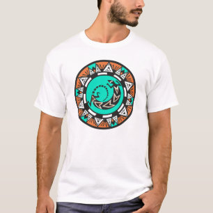CAMISETA DISEÑO DEL LAGARTO DEL CÍRCULO DEL NATIVO