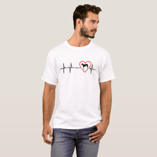 Camiseta Diseño del latido del corazón del galgo