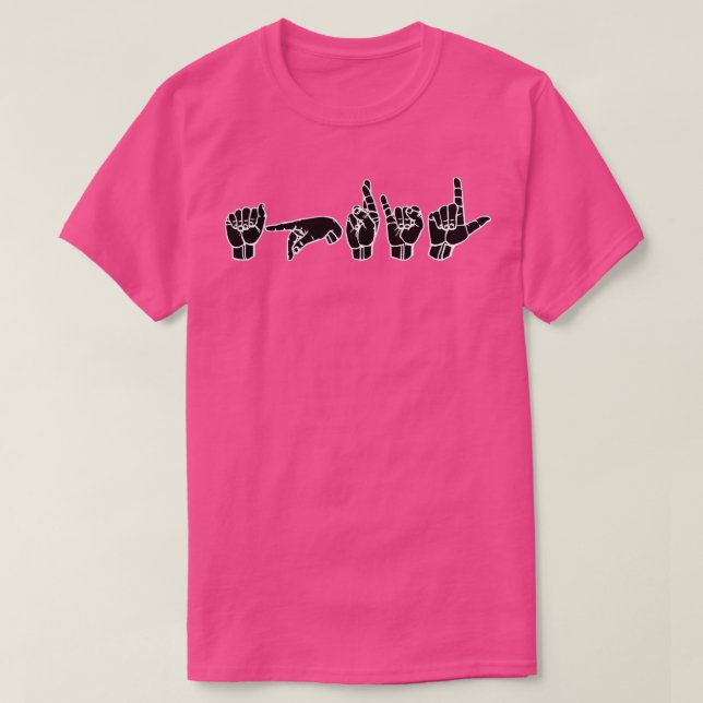 Camiseta Diseño del lenguaje de Rótulo ASL de ABRIL (Diseño del anverso)