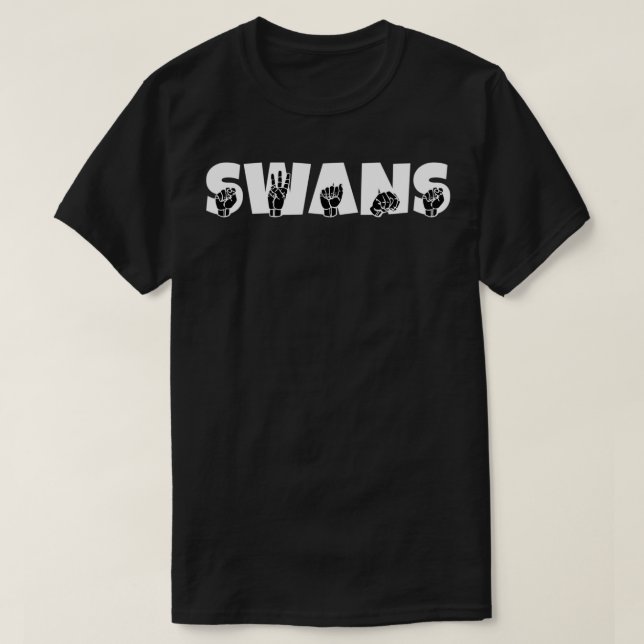 Camiseta Diseño del lenguaje de Rótulo ASL de SWANS (Diseño del anverso)