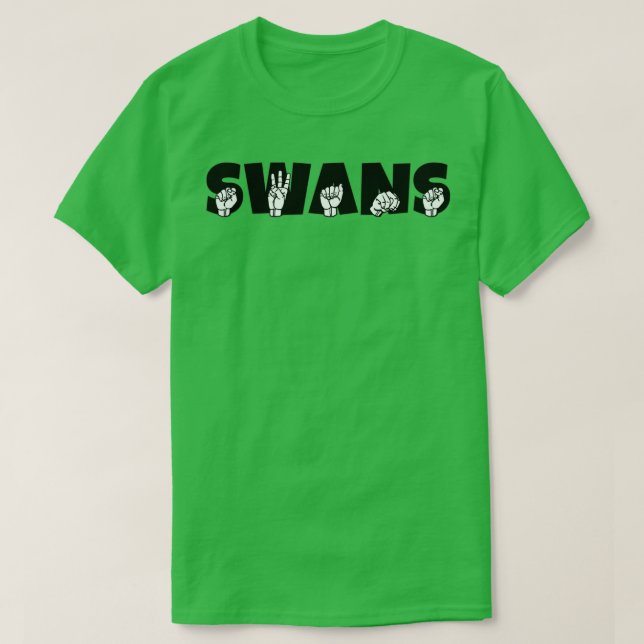 Camiseta Diseño del lenguaje de Rótulo ASL de SWANS 1 (Diseño del anverso)