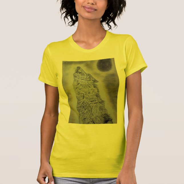 Camiseta Diseño del lobo del grito (Anverso)