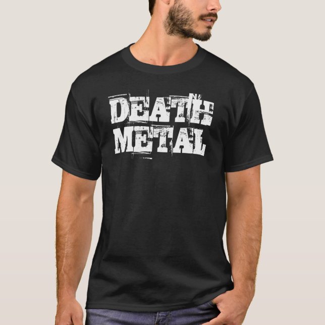 Camiseta Diseño del logo Muerte Metalizado con problemas y  (Anverso)