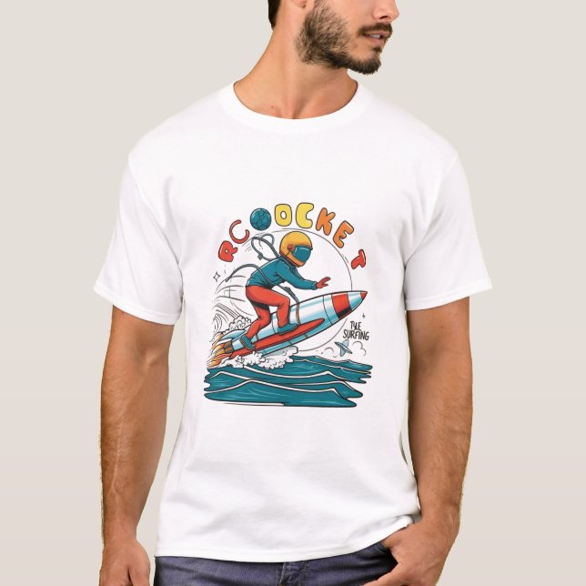 Camiseta Diseño del logo "Rocket Surfing" de camisetas/ car (Anverso)