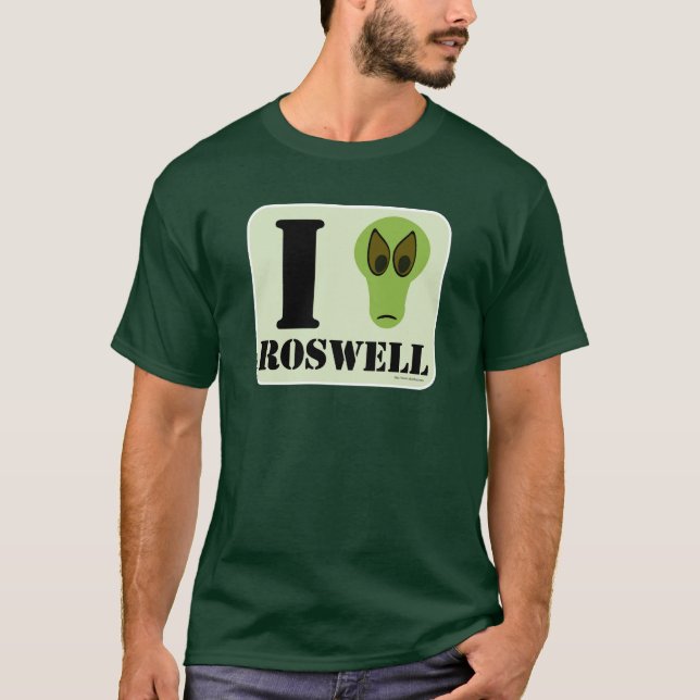 Camiseta Diseño del logotipo Alien de I Heart Roswell Fun (Anverso)