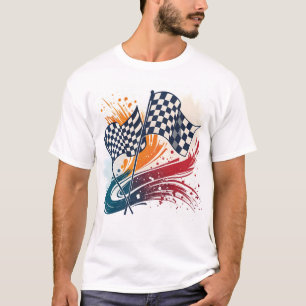Camiseta Diseño del logotipo de marcas de Carreras abstract
