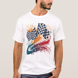 Camiseta Diseño del logotipo de marcas de Carreras abstract