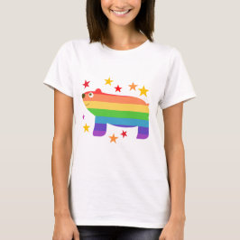 Camiseta Diseño del logotipo del icono del oso arco iris co
