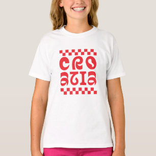 Camiseta diseño del logotipo del país croacia