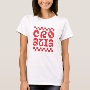 Camiseta diseño del logotipo del país croacia
