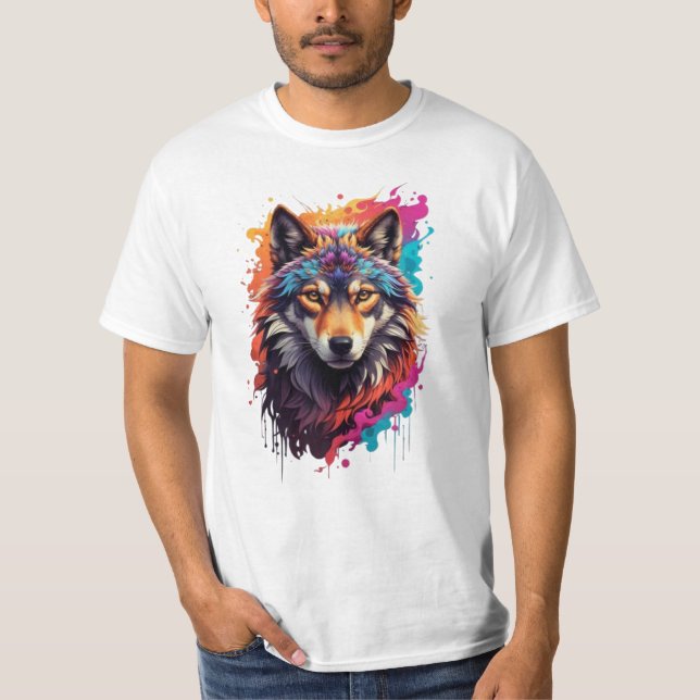 Camiseta Diseño del logotipo Wolf Animal Design-87694 (Anverso)