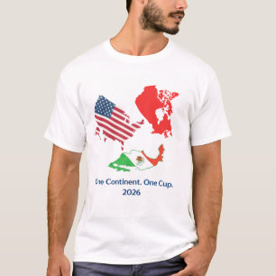 Camiseta Diseño del mapa de la Copa Mundial 2026: EE. UU.,
