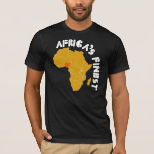 Camiseta Diseño del mapa de Nigeria, África