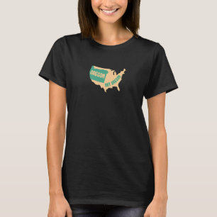 Camiseta Diseño del mapa de Oregón no Oregon para los orgul