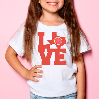 Camiseta Diseño del mapa de pomelo rojo de Texas