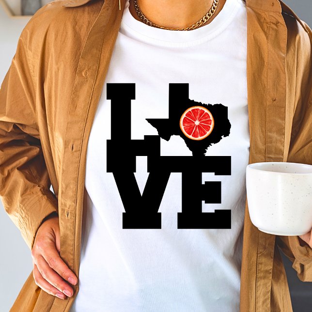 Camiseta Diseño del mapa de pomelo rojo de Texas (Subido por el creador)