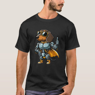 Camiseta Diseño del mech del perro de ciencia ficción del r