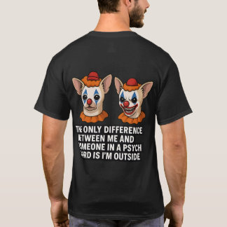 Camiseta Diseño del meme de payasos de Psycho Chihuahua