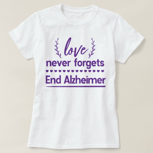 Camiseta Diseño Del Mes De Conciencia De Alzheimer (Diseño del anverso)