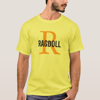 Camiseta Diseño del monograma del gato de Ragdoll