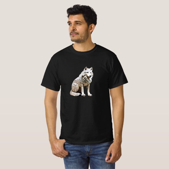 Camiseta Diseño del Mosaico Wolf T-Shirt (Anverso completo)
