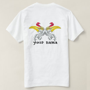 Camiseta  Diseño del motivo Kalimantan batik indonesio T-Sh