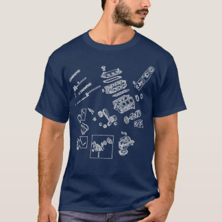 Camiseta Diseño del motor V6