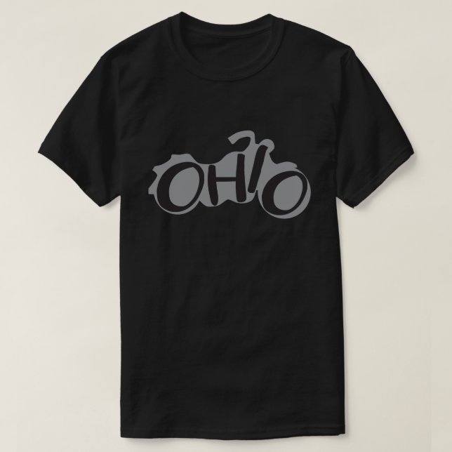 Camiseta Diseño del motorista de la motocicleta de Ohio (Diseño del anverso)