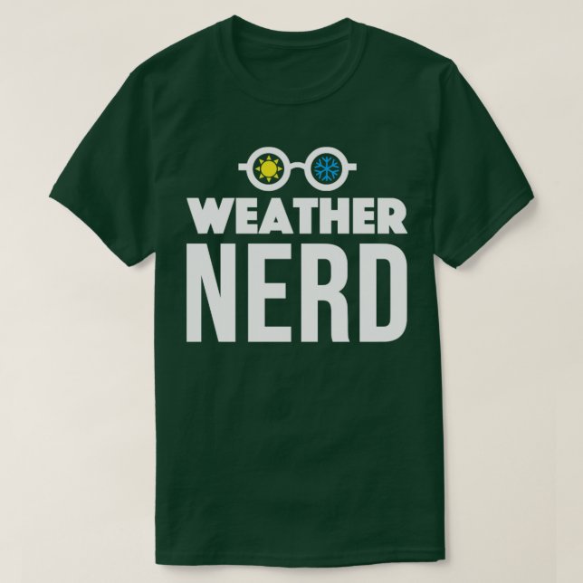 Camiseta Diseño del Nerd del Clima para estudiantes de Mete (Diseño del anverso)