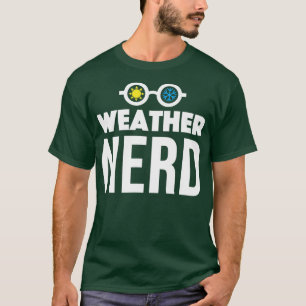 Camiseta Diseño del Nerd del Clima para estudiantes de Mete