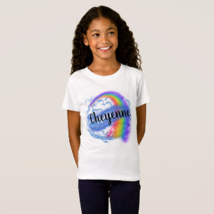Camiseta Diseño del nombre de nube del arcoiris del aeróg