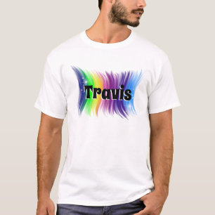 Camiseta Diseño del nombre del arcoiris del aerógrafo T-Shi