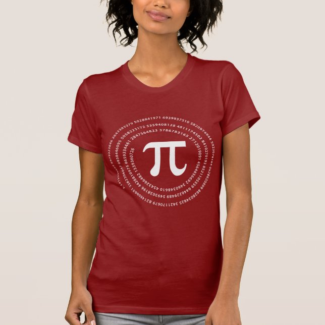 Camiseta Diseño del número del pi (Anverso)