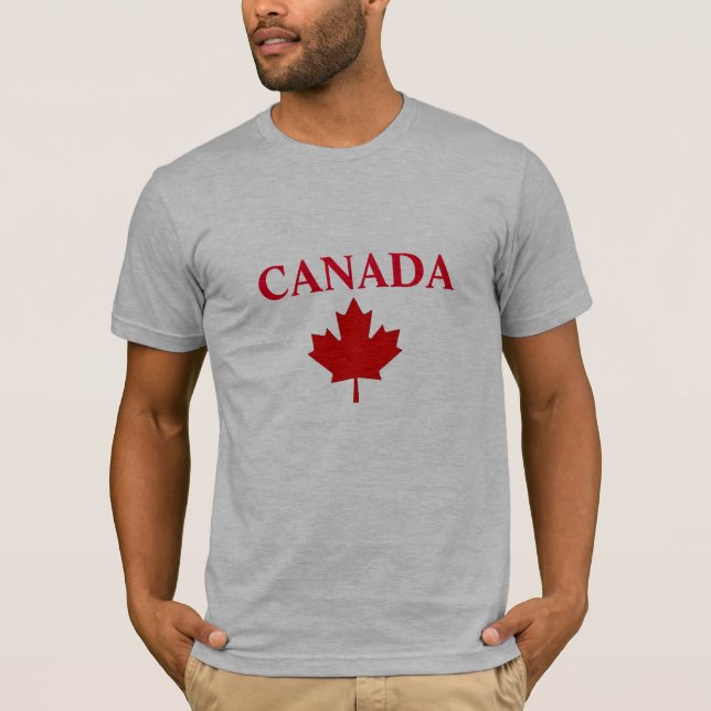 Camiseta Diseño del Orgullo Canadiense de personalizado Map (Anverso)